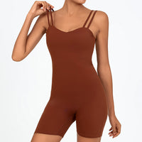 Nude Feel Quick-drying Beauty Back Cross One-piece Shorts