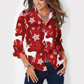 Women's Button Lapel Long Sleeve Shirt