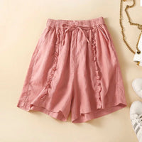 Summer Casual Wide-leg Plus-size Shorts For Women