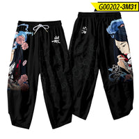 Men's Casual Sun Moon Creative Digital Printing Cropped Pants