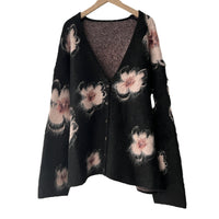 Women's Autumn And Winter New Flower Sweater Coat Top