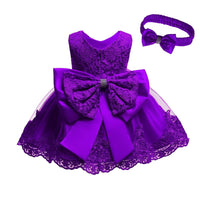 Puff skirt lace dress