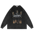 Animal Print Washed Old Long Sleeve Ins American Style