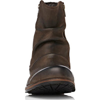 Round Toe Retro Side Zipper Thick Heel Casual Men's Short Boots