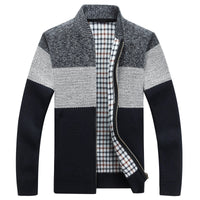 V-neck men's loose warm sweater coat