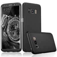 S8 All Inclusive Mobile Phone Shell 360 Degree Frosted Protection PC Hard Sleeve Tempered Film.