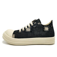 Trendy Ripped Denim Casual Canvas Men's Shoes