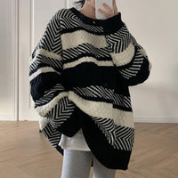 Korean-style Striped Sweater For Women