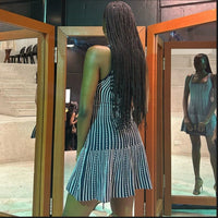 Color-block Striped Sleeveless Dress For Women