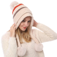 Ladies' New Autumn Fleece Warm Ball Knitted Hat