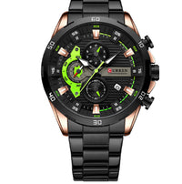 Six-hand Steel-band Round Quartz Watch A Stylish Timepiece