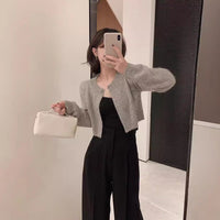 Socialite Style Short Temperamental Wool Knit Cardigan