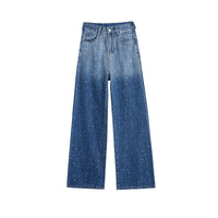 Women's Rhinestone Narrow Wide-leg Jeans