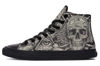 High Top Canvas Shoes For Printing Lovers