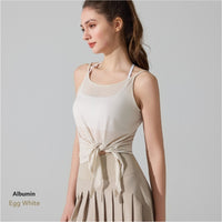 Yoga Sweat-Absorbing Breathable Sleeveless Slit Sports Camisole