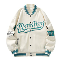 Men's Fashion Retro Alphabet Embroidered Baseball Uniform Coat