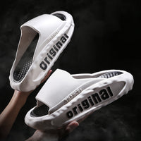 Men's Slippers Thick Bottom For Outdoors Trendy Non-slip Wear-resistant