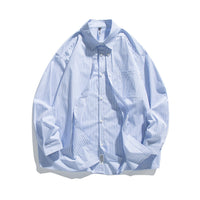 Long Sleeve Shirt Men's Fake Two-piece Retro