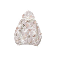 Women's Fashionable Printed Camouflage Maple Leaf Hoodie Top