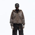 Sun Totem Fully Embroidered Pre-Washed Distressed Sweatshirt