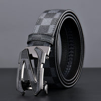 Light Luxury Youth Men's Plaid Belt