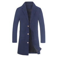 Casual Fashion Solid Color Mid-length Single-breasted Jacket