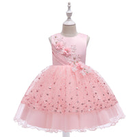 Children's Beaded Mesh Lace Tutu Skirt
