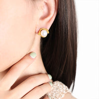 French-style Asymmetric Retro Non-Fading Titanium Steel Earrings For Women