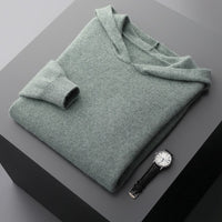 Men's Knitted Cashmere Long-sleeve Hoodie