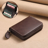 Slim Leather Men's Wallet Large Capacity Multi-Card Organizer Ultra-Thin