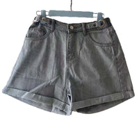 Women's Fashion Slim Elastic Waist Denim Shorts