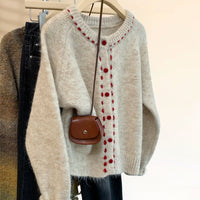 Outer Wear Lazy Knitted Cardigan Top