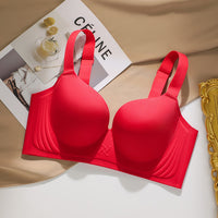 Traceless Plus Size Bra For Women Push Up Breast Holding Adjustment