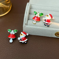 Christmas Copper Santa Bell Earrings