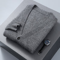 Men's V-neck Button Cardigan Knitted Long Sleeve