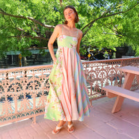 Strap Graffiti Print Swing Dress Women