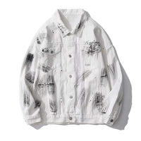 Hong Kong Style Denim Jacket Men's Winter High Street Jacket
