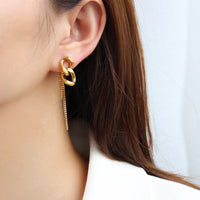 S-shaped Jewelry Personalized Tassel Geometric Earrings