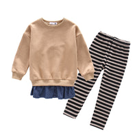 Girls long sleeve two-piece suit