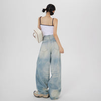 Women's American-style Retro Loose Wide-leg Jeans