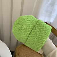 Reflective knitted wool hat