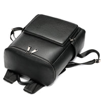 Mens Leather Commuter Casual Laptop Backpack