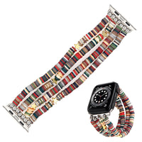 Soft Pottery Handmade Black Mixed Color Watch Strap