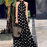 Women's Halterneck Printed Fashionable Dress