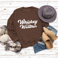 Lettered Casual Round Neck Long Sleeve Loose Sports Fashion Sweater
