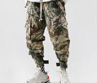 Europe and the United States street loose multi-pocket INS casual beam pants