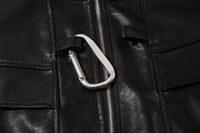 Men's Fashion PU Leather Motorcycle Jacket