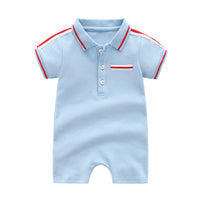 Children's New Handsome Short-sleeved Cotton Rompers