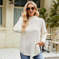 Women's Solid Color Loose Casual Autumn And Winter Sweater