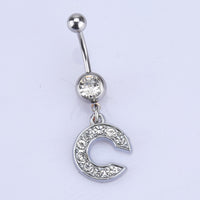 English alphabet hypoallergenic body piercing navel nail